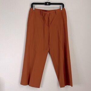 Theory| Burnt Orange 100% Virgin Wool Crop Pant| 4